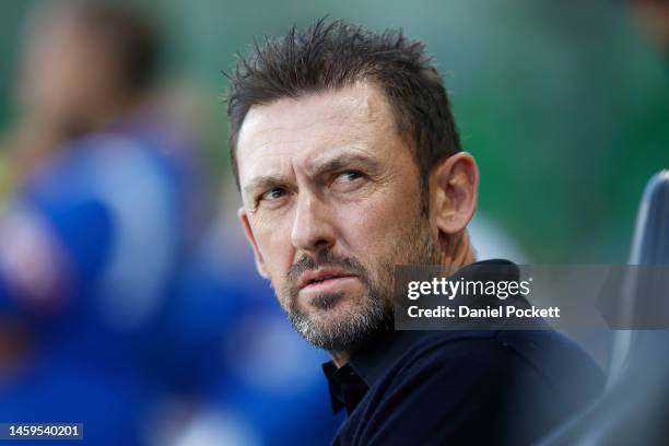 Victory head coach Tony Popovic looks on before the round 14 A-League Men's match between Melbourne Victory and Sydney FC at AAMI Park, on January 26...