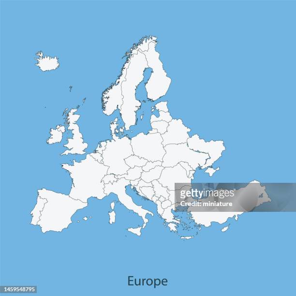 europakarte - map netherlands stock-grafiken, -clipart, -cartoons und -symbole