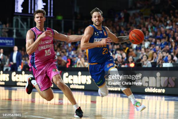 Nathan Sobey of the Bullets in action during the round 17 NBL match between Brisbane Bullets and New Zealand Breakers at Nissan Arena, on January 26...