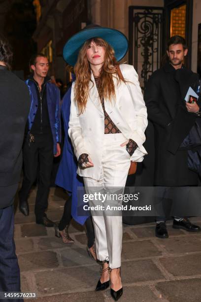 Lou Doillon attends the Jean Paul Gaultier Haute Couture Spring Summer 2023 show as part of Paris Fashion Week on January 25, 2023 in Paris, France.