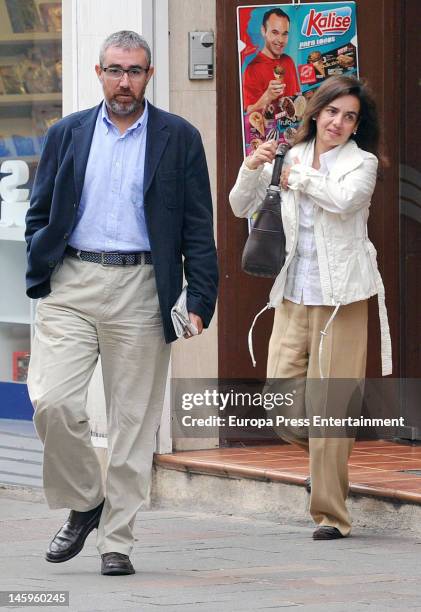 Inaki Urdangarin's ex- business partner Diego Torres and his wife Ana Maria Tejeiro are seen on June 7, 2012 in Barcelona, Spain.