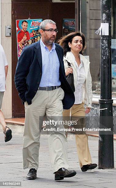 Inaki Urdangarin's ex- business partner Diego Torres and his wife Ana Maria Tejeiro are seen on June 7, 2012 in Barcelona, Spain.