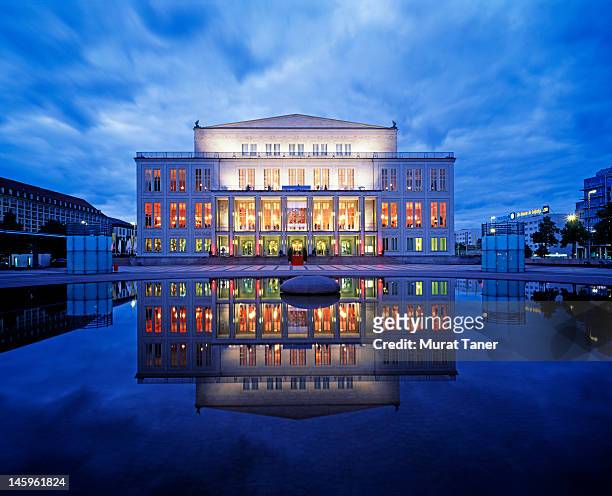opera house, leipzig, germany - saxony stockfoto's en -beelden