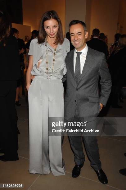 Kathryn Neale Shaffer and designer Francisco Costa attend a cocktail party in honor of Hamish Bowles celebrating his new book 'Vogue Living, Houses,...