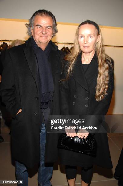 Designer Patrick Demarchelier and Mia Demarchelier attend a cocktail party in honor of Hamish Bowles celebrating his new book 'Vogue Living, Houses,...