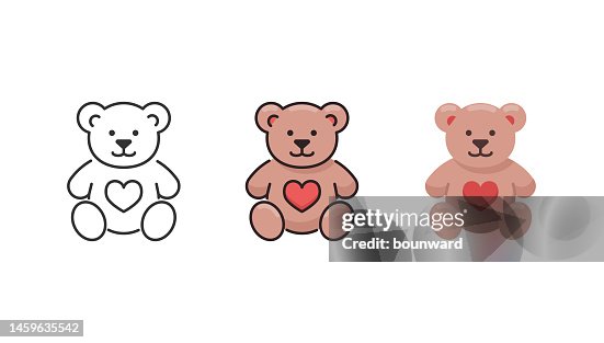 Teddy Bear Icon Set. Editable Stroke. Teddy Bear Icon Set. Editable Stroke.