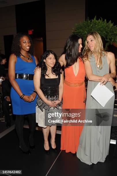 Dayssi Olarte de Kanavos and Marisa Noel Brown attend New Yorkers For Children's seventh annual 'New Years In April: A Fool's Fete' benefit at the...