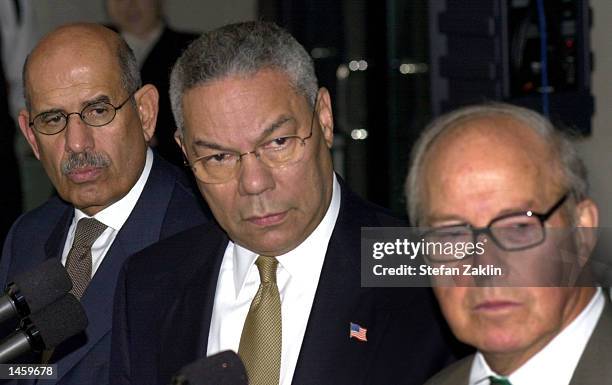 Director General of the International Atomic Energy Agency, Mohamed El Baradei, U.S. Secretary of State Colin Powell and United Nations chief weapons...