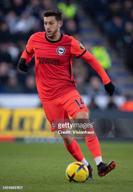 Adam Lallana of Brighton & Hove Albion in action during the Premier League match between Leicester City and Brighton & Hove Albion at The King Power...