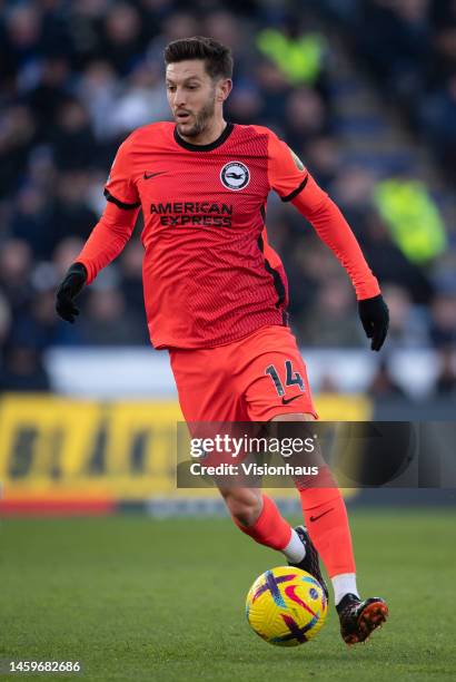 Adam Lallana of Brighton & Hove Albion in action during the Premier League match between Leicester City and Brighton & Hove Albion at The King Power...