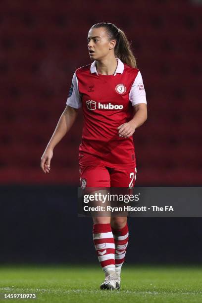 Ella Powell of Bristol City looks on during the FA Women's Continental Tyres League Cup match between Bristol City and Manchester City at Ashton Gate...