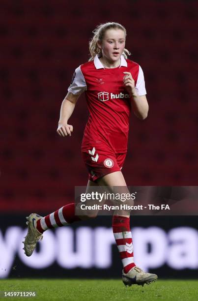 Mari Ward of Bristol City looks on during the FA Women's Continental Tyres League Cup match between Bristol City and Manchester City at Ashton Gate...