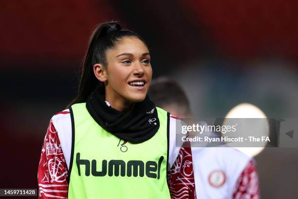 Maddi Wilde of Bristol City looks on during the FA Women's Continental Tyres League Cup match between Bristol City and Manchester City at Ashton Gate...