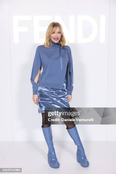 Courtney Love attends the Fendi Couture fashion shows on January 26, 2023 in Paris, France.