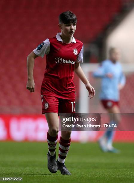 Fearne Slocombe of Bristol City looks on during the FA Women's Continental Tyres League Cup match between Bristol City and Manchester City at Ashton...