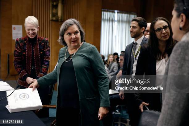 Assistant Defense Secretary for International Security Affairs Celeste Wallander and Undersecretary of State for Political Affairs Victoria Nuland...