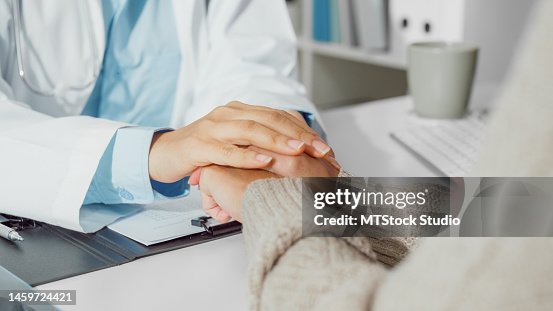 Close up of Young Asian woman doctors talking with the patient about mental health, for recover wellbeing and be a healthy lifestyle in health clinic. Medical health care. Close up of Young Asian woman doctors talking with the patient about mental health, for recover wellbeing and be a healthy lifestyle in health clinic. Medical health care.