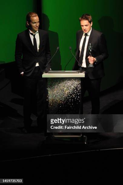 David Neville and Marcus Wainwright attend the Council of Fashion Designers of America's 28th annual Fashion Awards at Lincoln Center's Alice Tully...