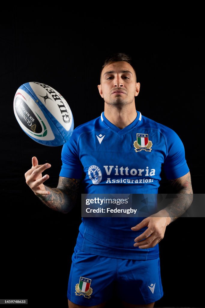 Pierre Rugby Pierre Bruno of Italy poses for a photo during an Italy Rugby... News ...