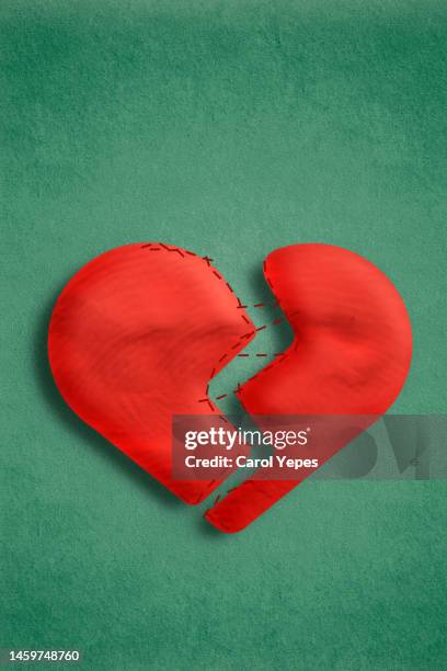 broken  heart conceptual - torn photograph stock pictures, royalty-free photos & images