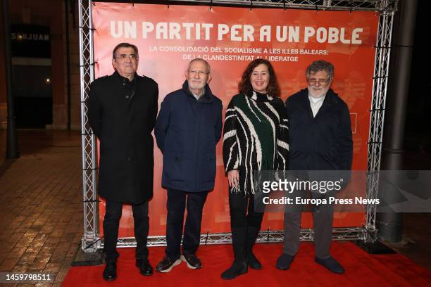 Francesc Antich, Francesc Triay, Francina Armengol and Joan March during the screening of the documentary 'A party for a people. La consolidacion del...