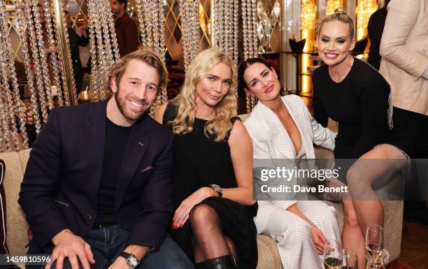 Chris Robshaw, Jodie Kidd, Kirsty Gallacher and Kimberly Wyatt attend the VIP launch of the Metropolitan Casino Mayfair on January 26, 2023 in...