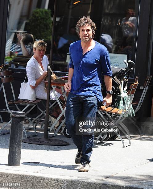 Mark Ruffalo, Sunrise Ruffalo and Odette Ruffalo are seen at Streets of Manhattan on June 8, 2012 in New York City.