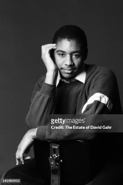 Jazz saxophonist, composer and bandleader Branford Marsalis poses for a portrait on January 4, 1985 in New York City, New York.