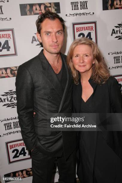 Actor Jude Law and director Sally Potter attend a screening of Potter's film 'Rage' at The Box.