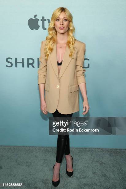 Katherine McNamara attends the premiere of Apple TV+'s "Shrinking" at Directors Guild of America on January 26, 2023 in Los Angeles, California.
