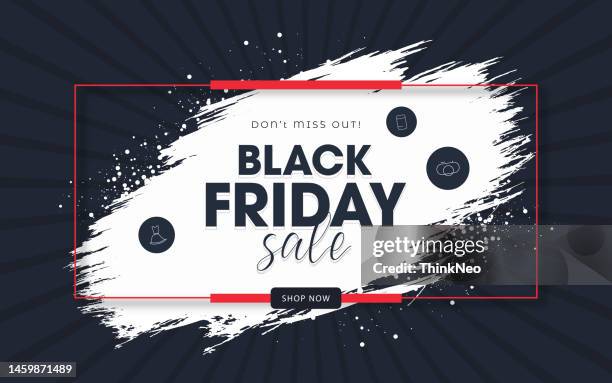 ilustraciones, imágenes clip art, dibujos animados e iconos de stock de black friday sale stroke background. - friday