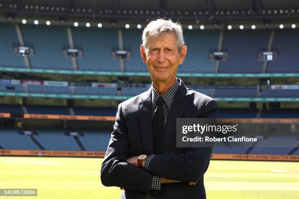 Ian Redpath is seen during Australian Cricket Hall of Fame Announcement at Melbourne Cricket Ground on January 27, 2023 in Melbourne, Australia.