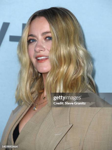 Meredith Hagner arrives at the Premiere Of Apple TV+'s "Shrinking" at Directors Guild Of America on January 26, 2023 in Los Angeles, California.