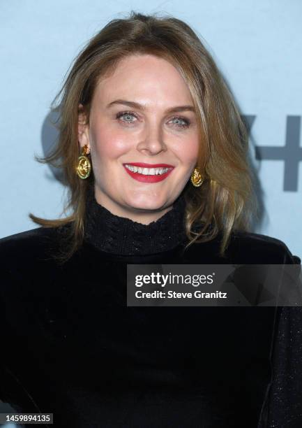 Emily Deschanel arrives at the Premiere Of Apple TV+'s "Shrinking" at Directors Guild Of America on January 26, 2023 in Los Angeles, California.