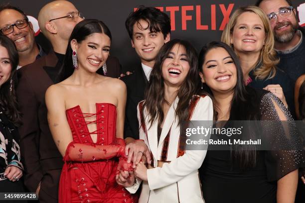 Bryana Salaz, Tenzing Norgay Trainor, Ciara Riley Wilson and Keyla Monterroso attend the Los Angeles special screening of Netflix's "Freeridge" at...