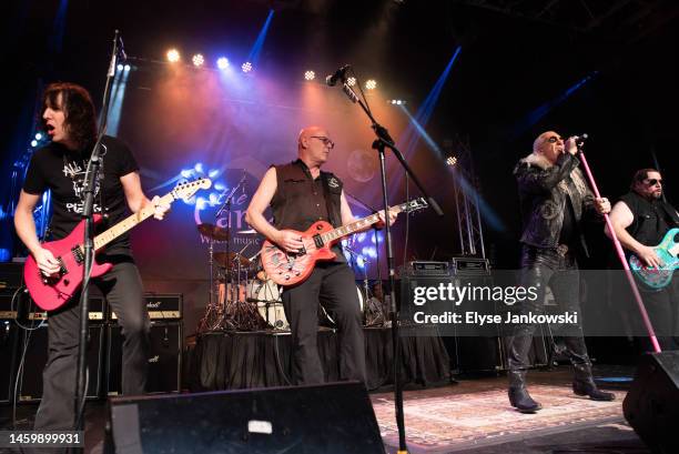 Eddie Ojeda, Jay Jay French, Dee Snider, and Mark Mendoza of Twisted Sister perform at the 6th Annual Metal Hall Of Fame Charity Gala at The Canyon...