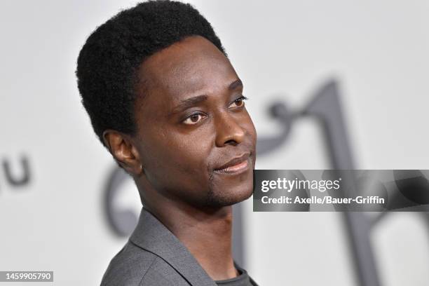 Edi Gathegi attends the Los Angeles Red Carpet Premiere Event for Hulu's "The 1619 Project" at Academy Museum of Motion Pictures on January 26, 2023...