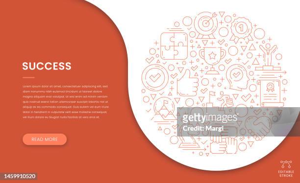 success web banner concept with icon pattern - chess concept stock illustrations