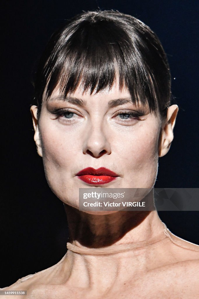Shalom Harlow walks the runway during the Mugler Ready to Wear... News