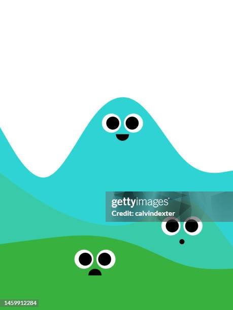 emoticons on wave patterns - wellbeing background stock illustrations
