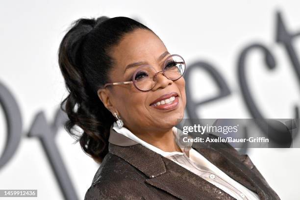 Oprah Winfrey attends the Los Angeles Red Carpet Premiere Event for Hulu's "The 1619 Project" at Academy Museum of Motion Pictures on January 26,...