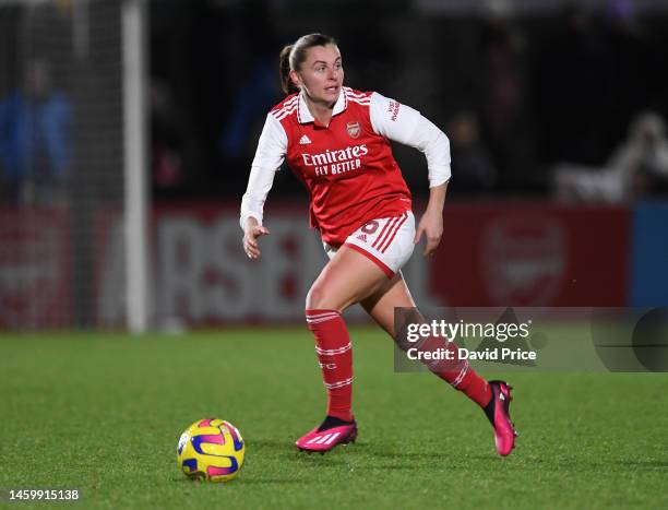 Noelle Maritz of Arsenal during the FA Women's Continental Tyres League Cup match between Arsenal and Aston Villa at Meadow Park on January 26, 2023...
