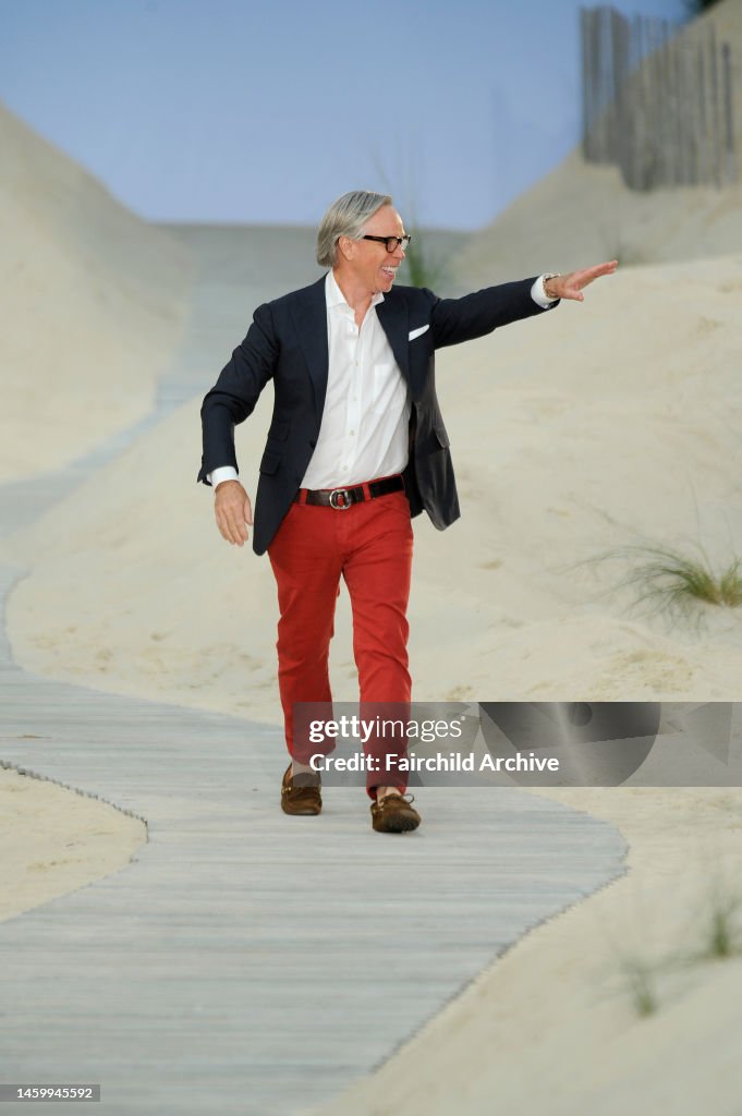 Fashion designer Tommy Hilfiger on the runway after his spring 2014 ...