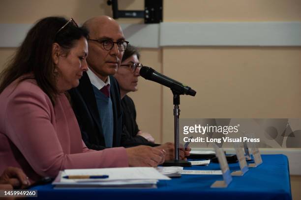 United Nations High Commissioner for Human Rights Volker Turk during a press conference in Bogota, Colombia, on January 25, 2022.