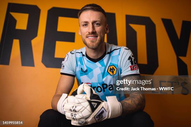 Wolverhampton Wanderers unveil new signing Daniel Bentley at The Sir Jack Hayward Training Ground on January 25, 2023 in Wolverhampton, England.