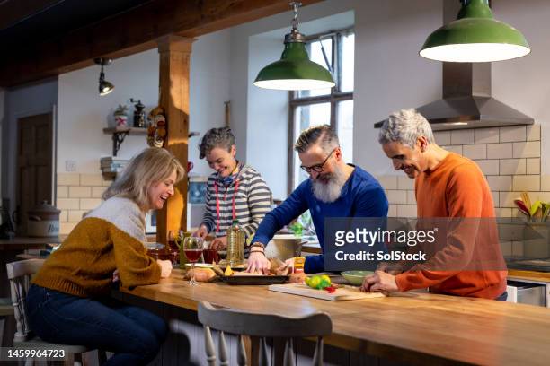 making dinner together - non moving activity stock pictures, royalty-free photos & images