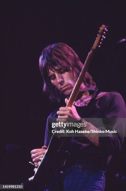 Jeff Beck performs on stage with bass player Stanley Clark, Budokan, Tokyo, Japan, 30 November 1978.