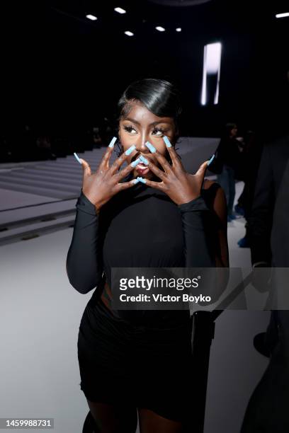 Bree Runway attends the Mugler Fall Winter 2022/23 Haute Couture show at Grande Halle de La Villette, as part of Paris Fashion Week on January 26,...