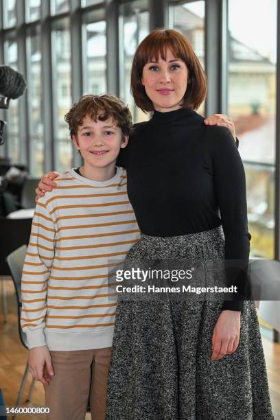 Leo Alonso-Kallscheuer and Marlene Morreis attend the BR Film Brunch at Literaturhaus on January 27, 2023 in Munich, Germany.
