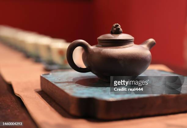 gongfu ceremony with oolong tea - white tea stock pictures, royalty-free photos & images